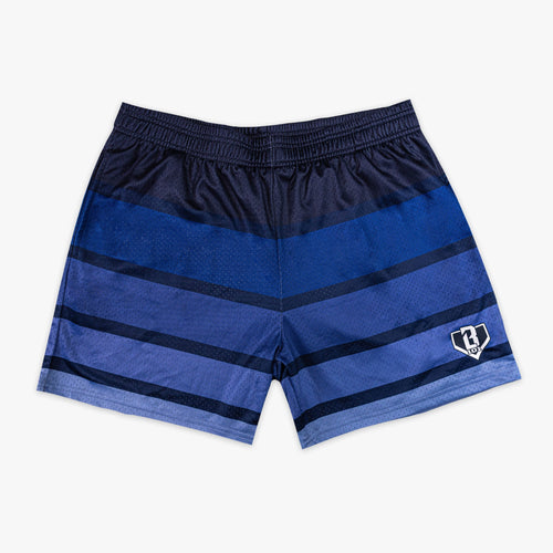 Gradient Stripe Shorts - Blue