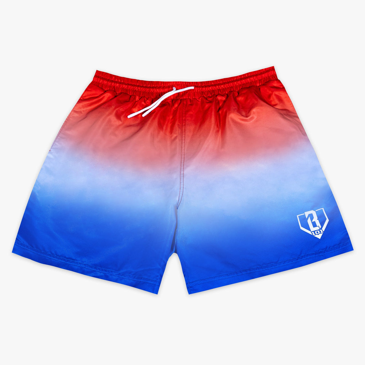 Gradient Swim Trunks - Red/White/Blue