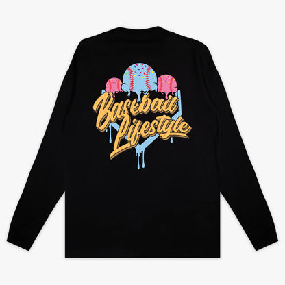 Ice Cream Long Sleeve Tee - Cotton Candy