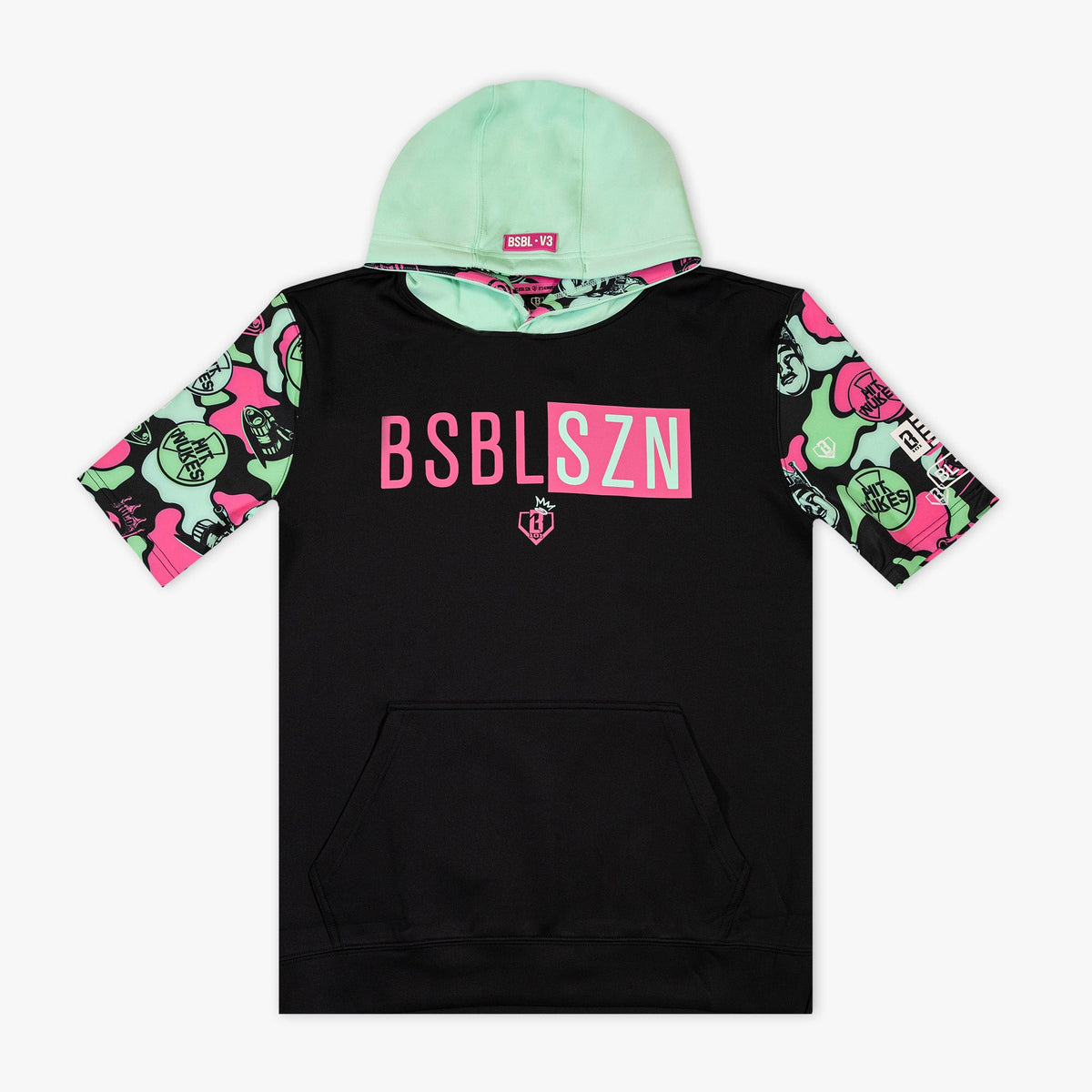 King Of JUCO BSBL-SZN Youth Short Sleeve Hoodie V3