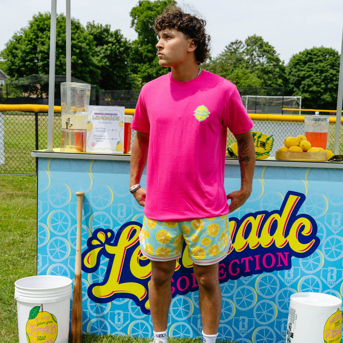 Lemon Squeeze Court Shorts - Blue