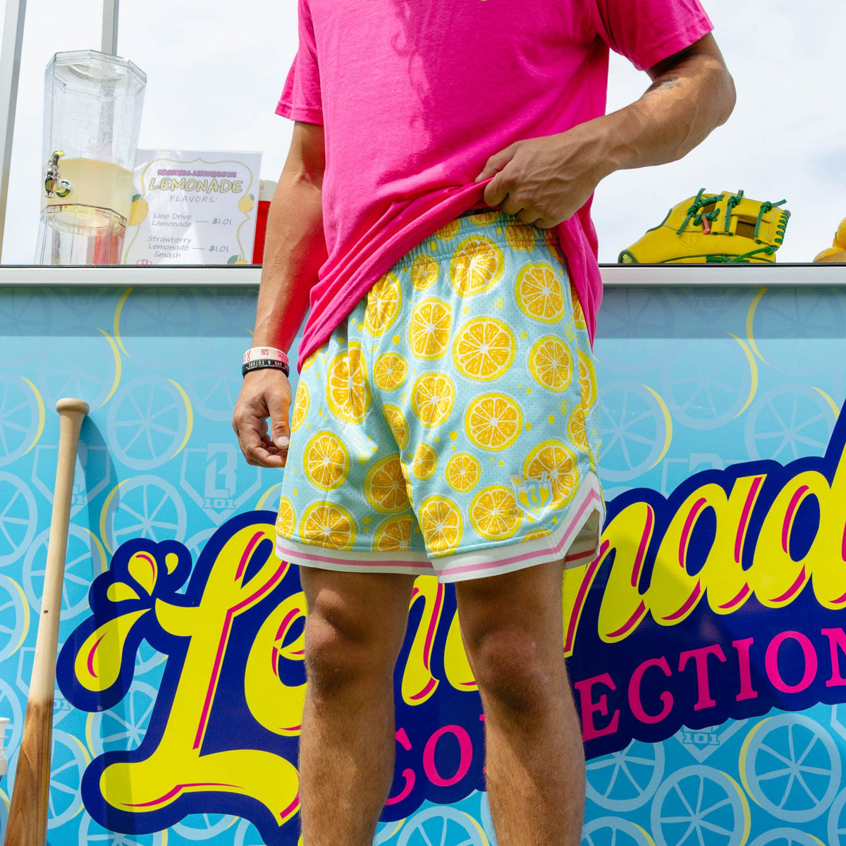 Lemon Squeeze Court Shorts - Blue