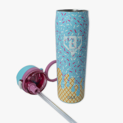 Mesa Loop Water Bottle with Covered Straw - Cotton Candy Ice Cream