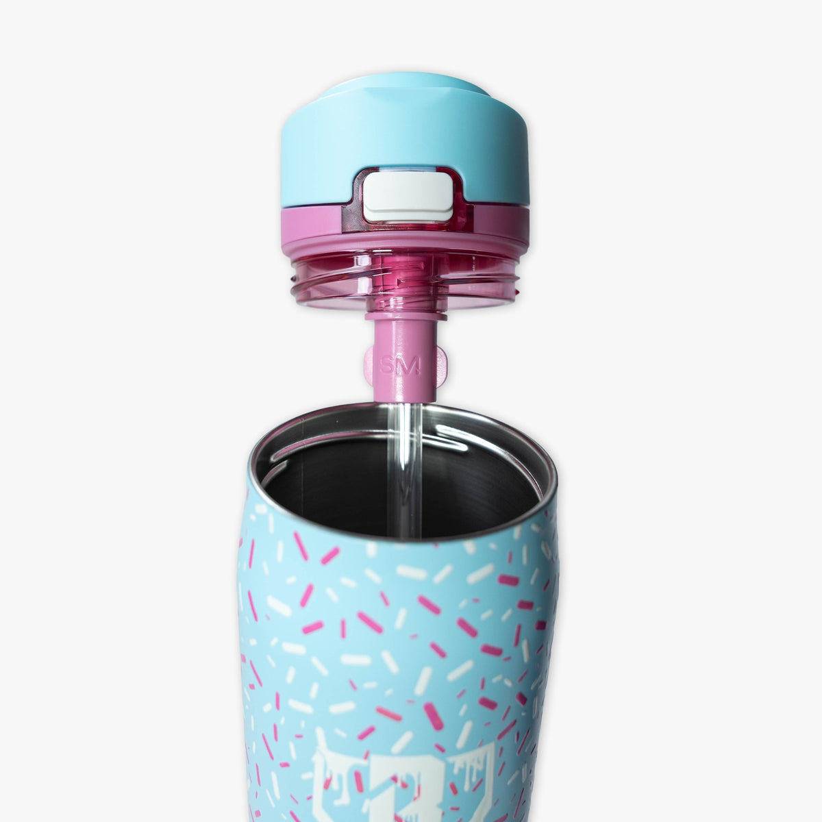 Mesa Loop Water Bottle with Covered Straw - Cotton Candy Ice Cream