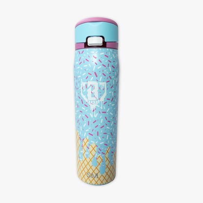 Mesa Loop Water Bottle with Covered Straw - Cotton Candy Ice Cream