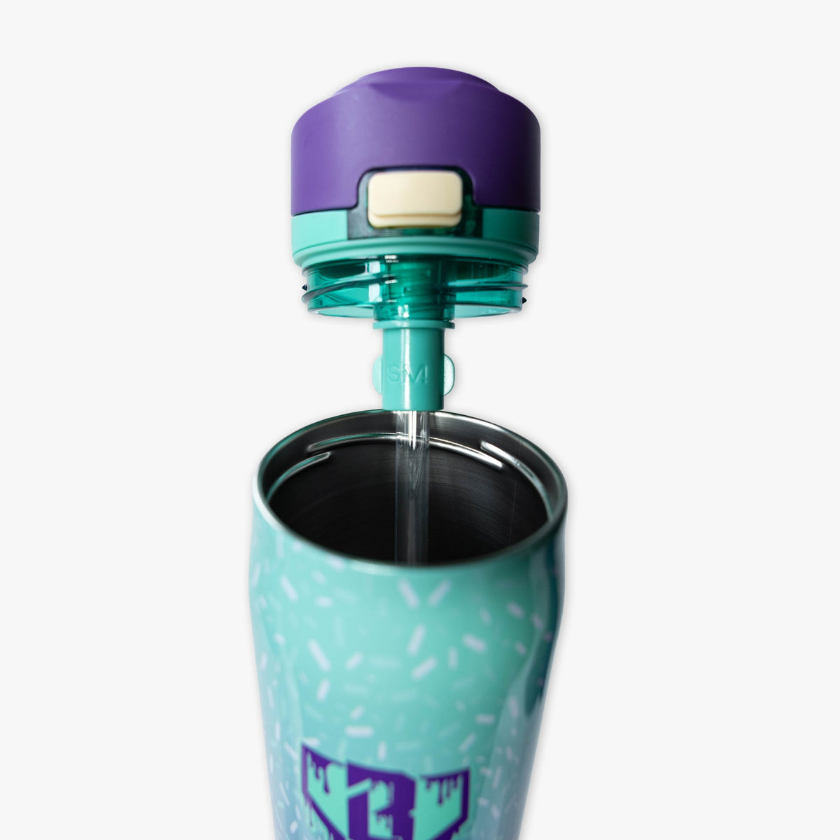 Mesa Loop Water Bottle with Covered Straw - Galaxy Grape Ice Cream