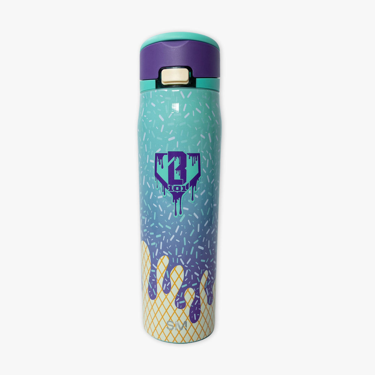 Mesa Loop Water Bottle with Covered Straw - Galaxy Grape Ice Cream