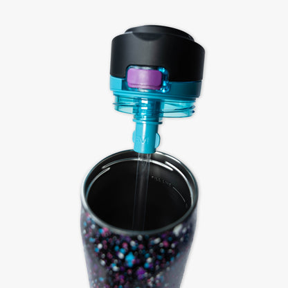 Mesa Loop Water Bottle with Covered Straw - Splatter Galaxy
