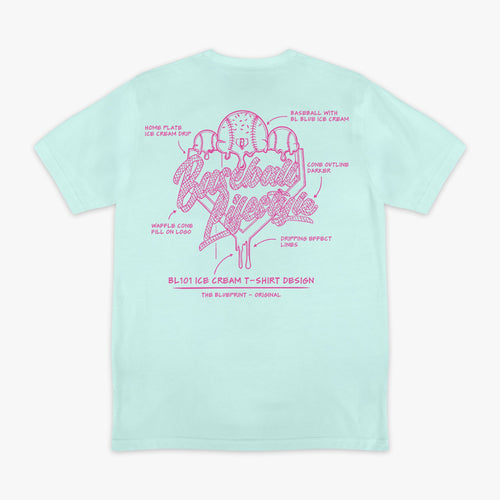 OG Ice Cream Design Tee - Light Blue
