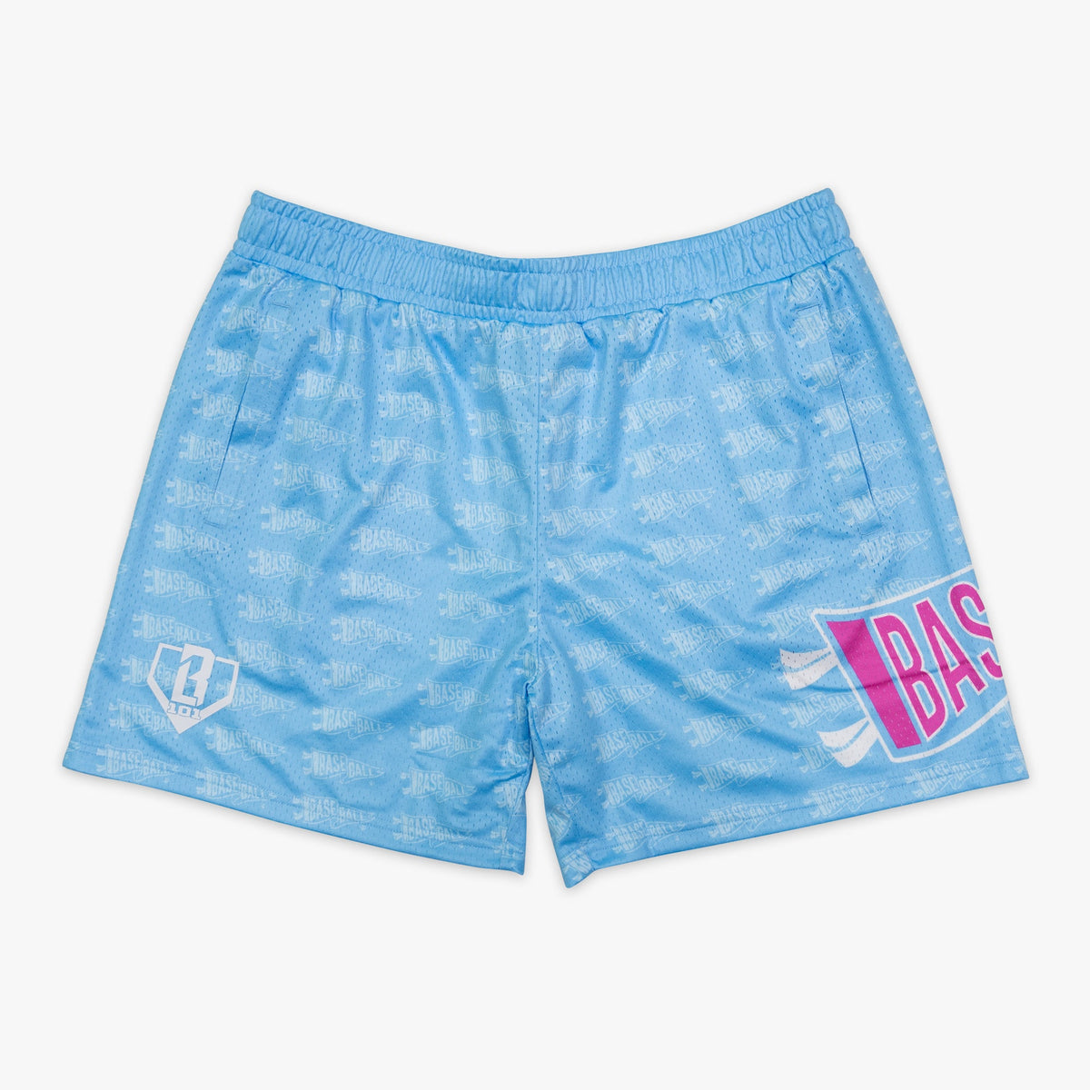 Pennant Shorts - Cotton Candy Blue