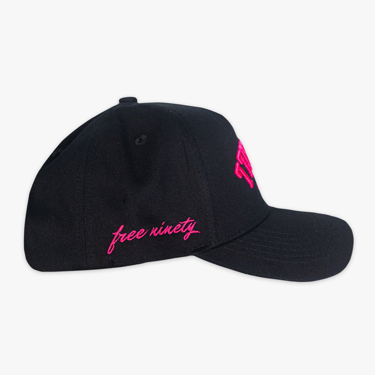 Upside Down Baseball Hat - Black/Pink