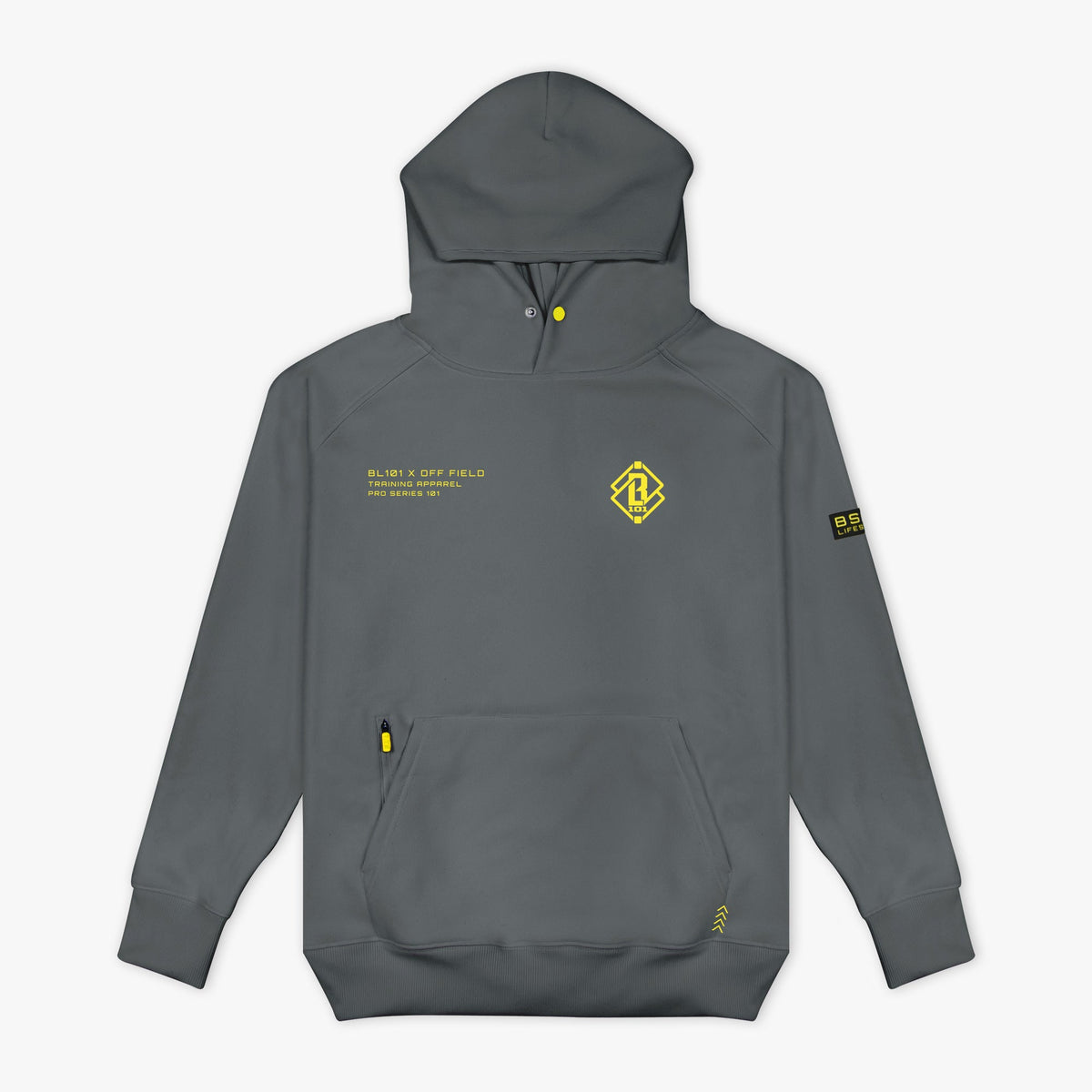 Off-Field Waffle Performance Hoodie - Gray/Yellow