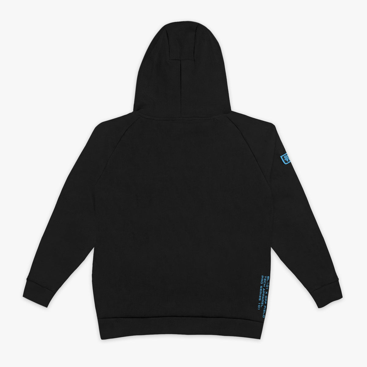 Diamond Tech Side Vented Youth Hoodie - Black/Light Blue