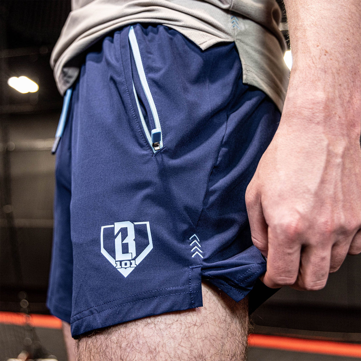 Pro Series Youth Shorts V2 - Navy/Light Blue