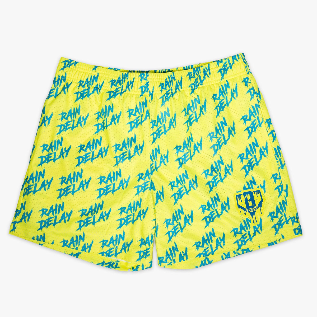 Rain Delay Youth Shorts - Yellow/Blue