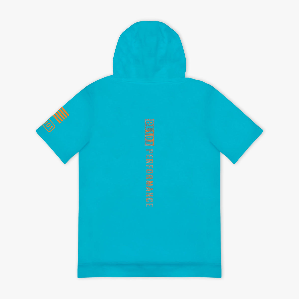 Realtree BSBL-SZN Short Sleeve Hoodie V3 - Bright Blue/Aspect-Orange