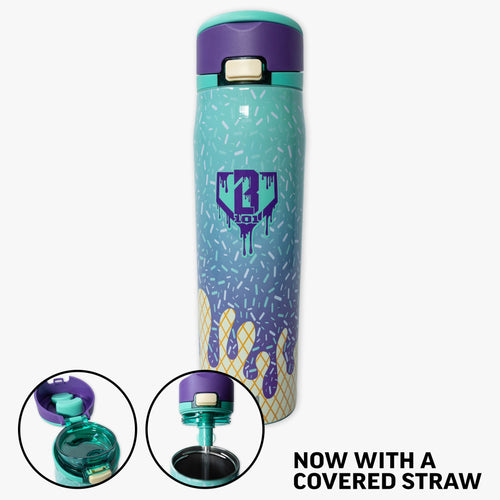 Mesa Loop Water Bottle with Covered Straw - Galaxy Grape Ice Cream
