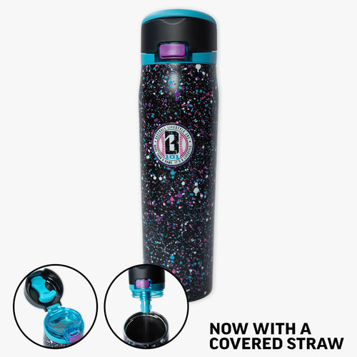 Mesa Loop Water Bottle with Covered Straw - Splatter Galaxy