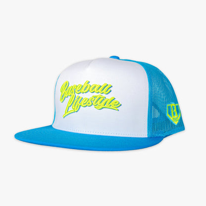 Signature Mesh Snapback Hat - Blueberry Lemonade