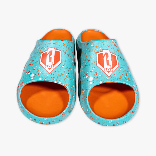 Youth Slides - Splatter Teal