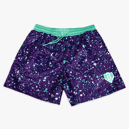 Splatter Swim Trunks - Purple