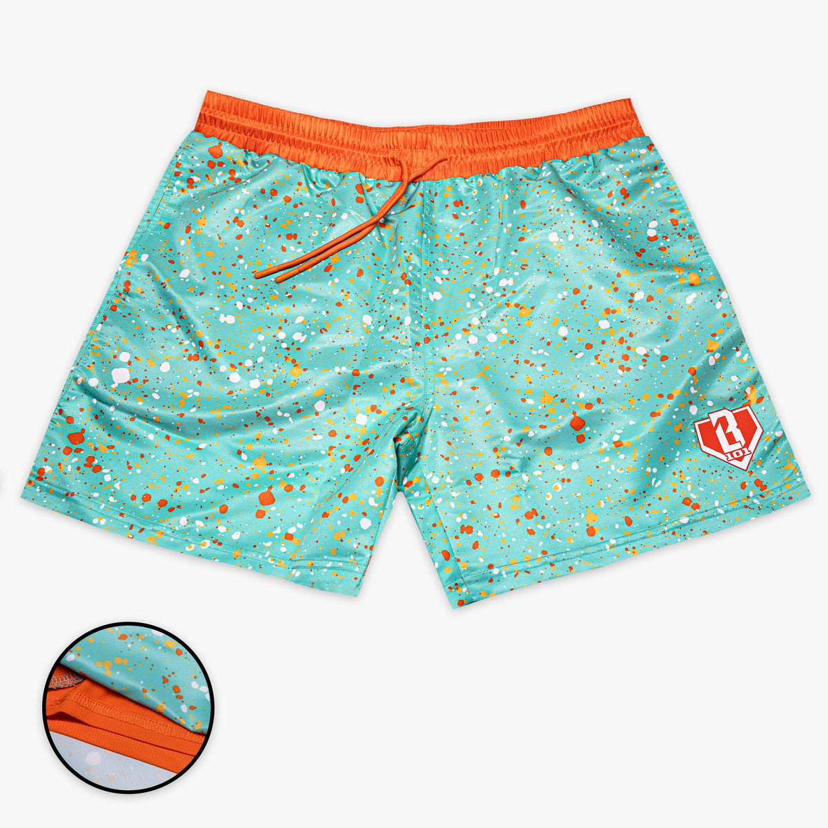 Splatter Swim Trunks - Teal