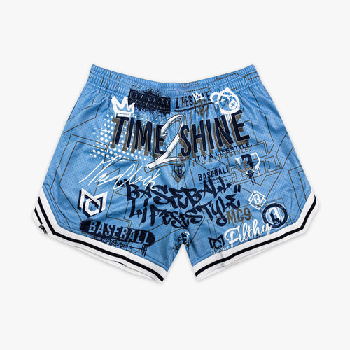Time 2 Shine Icons Court Shorts - Blue