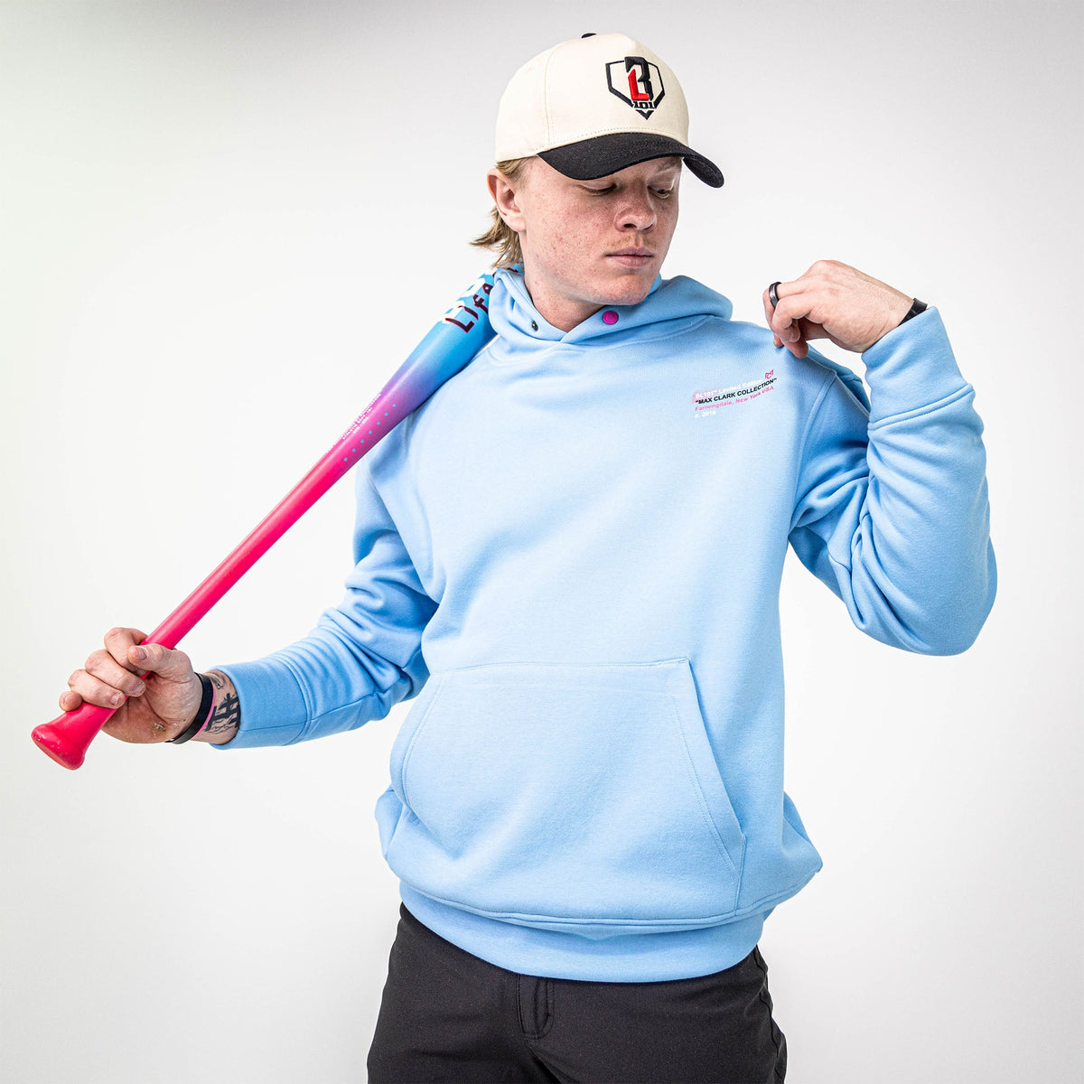 Time 2 Shine Icons Hoodie - Cotton Candy Blue