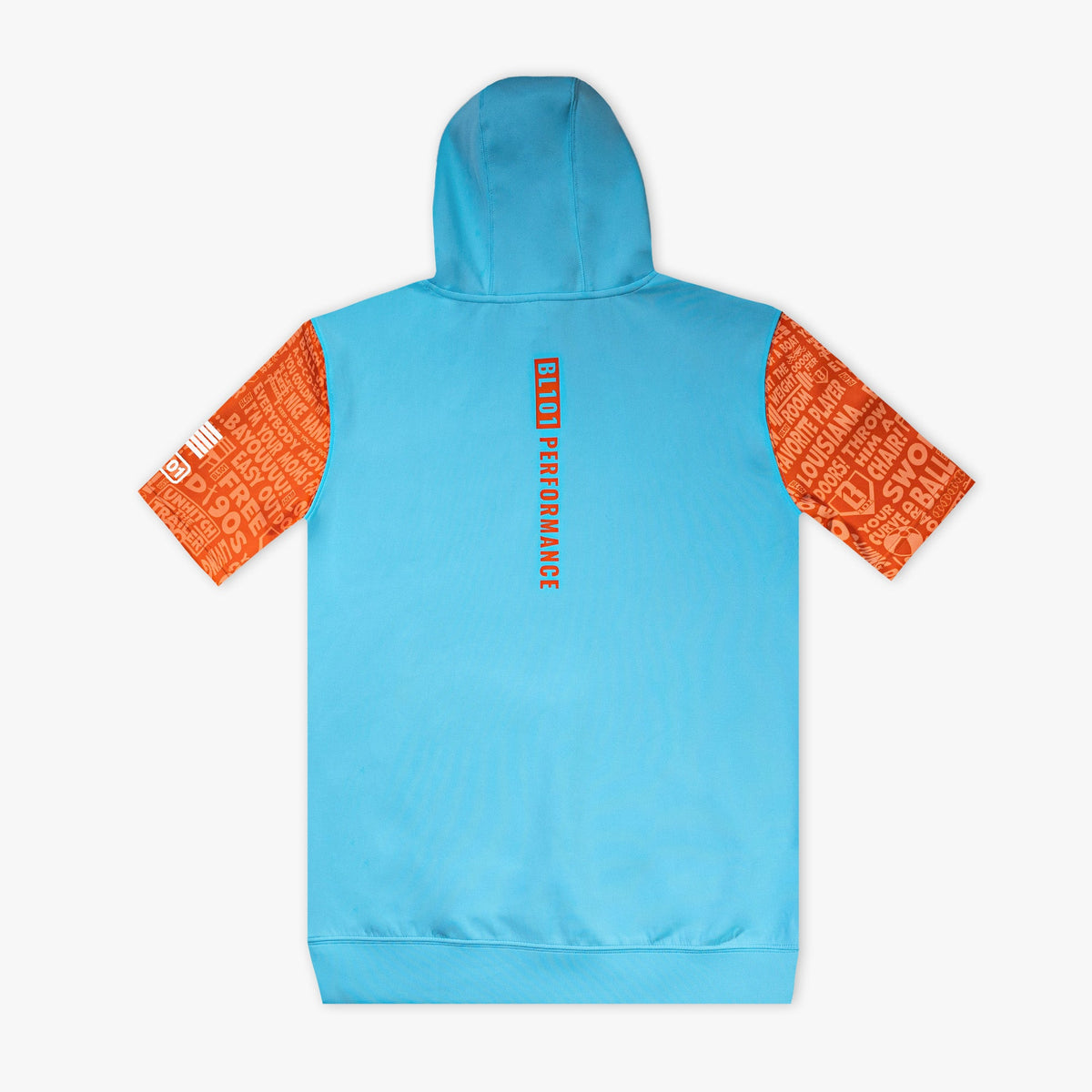 BSBL-SZN V3 Short Sleeve Hoodie - Blue/Orange
