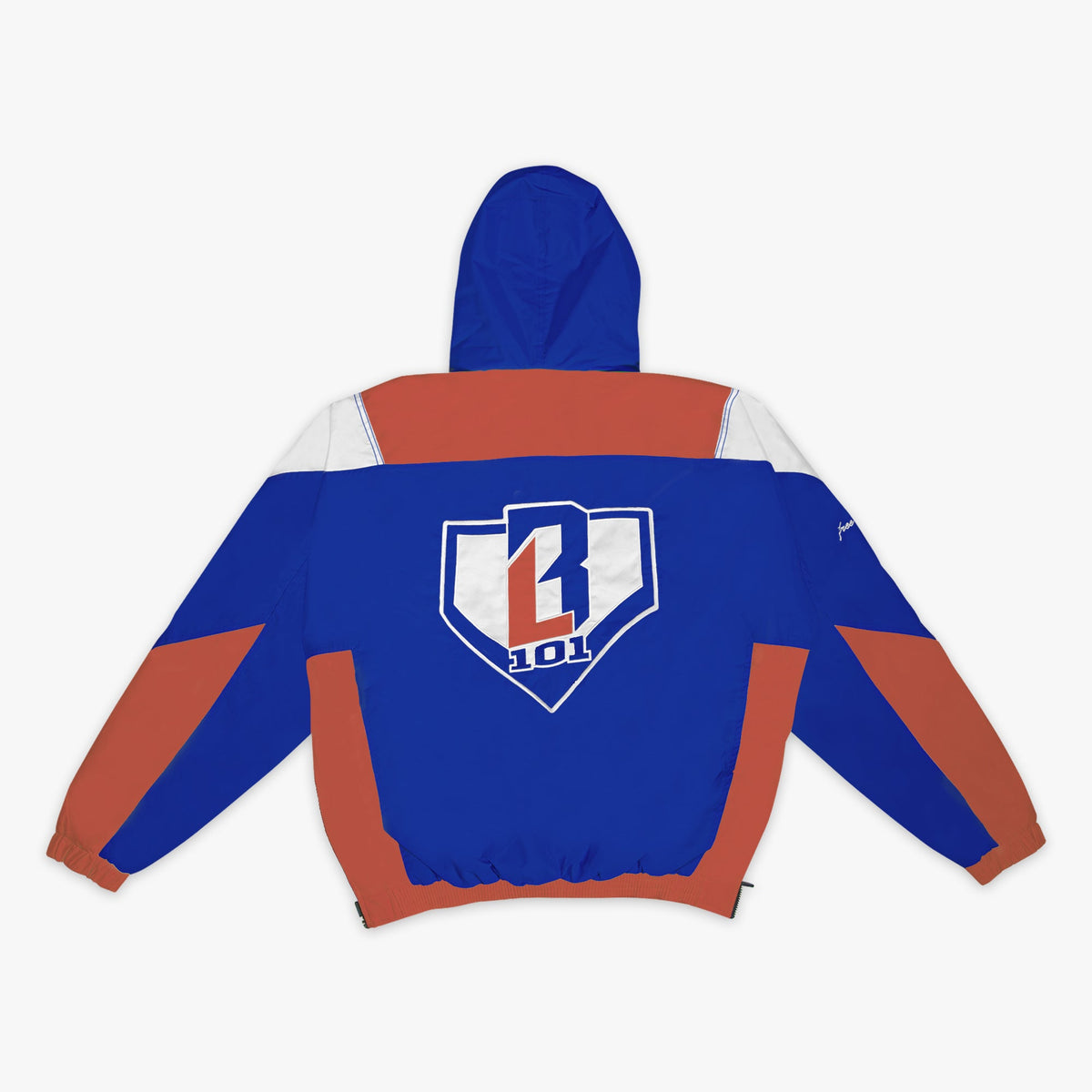 Colorblock Pullover Jacket - Red/White/Blue