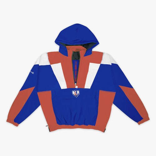 Colorblock Pullover Jacket - Red/White/Blue