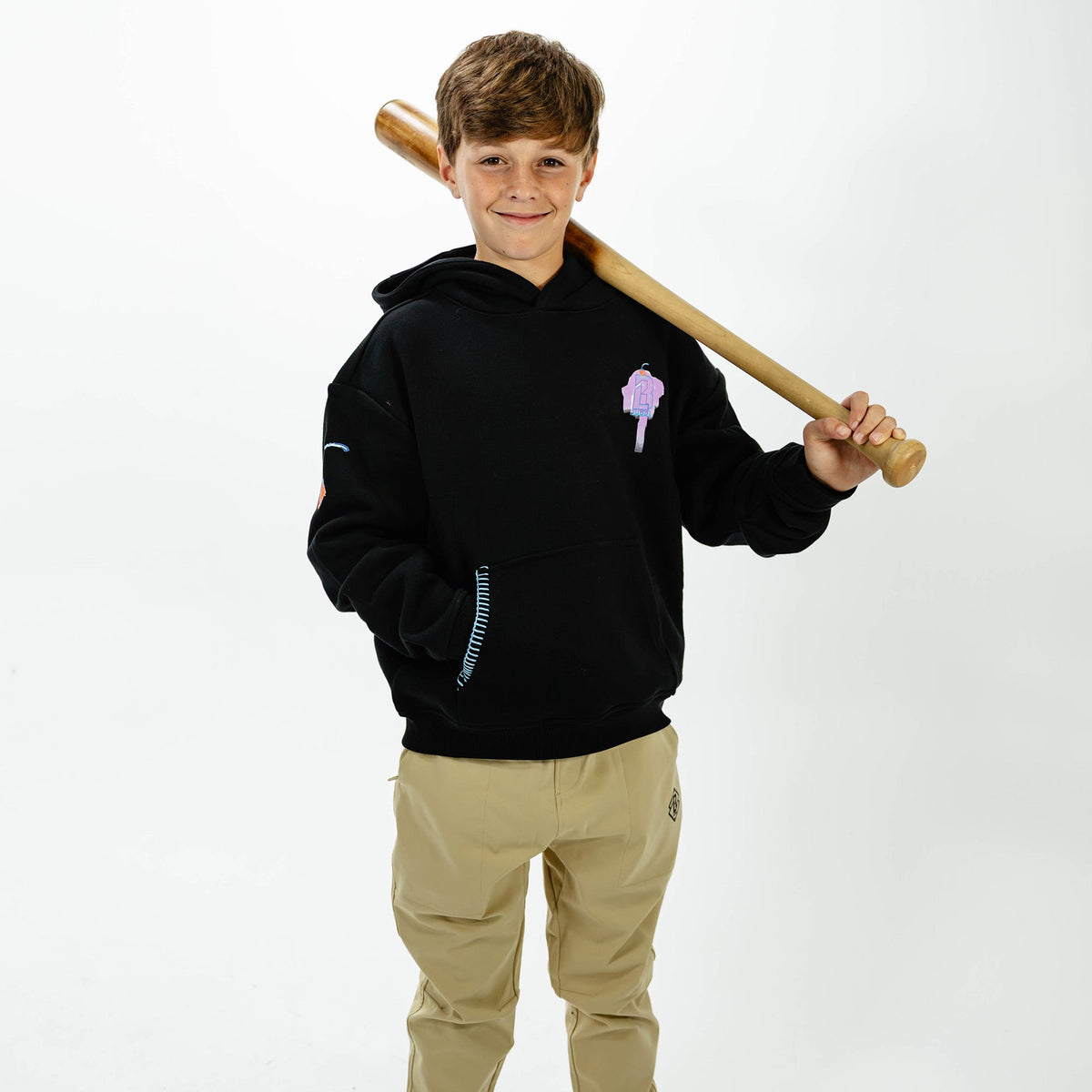 Fastball Scoops Youth Hoodie - Black