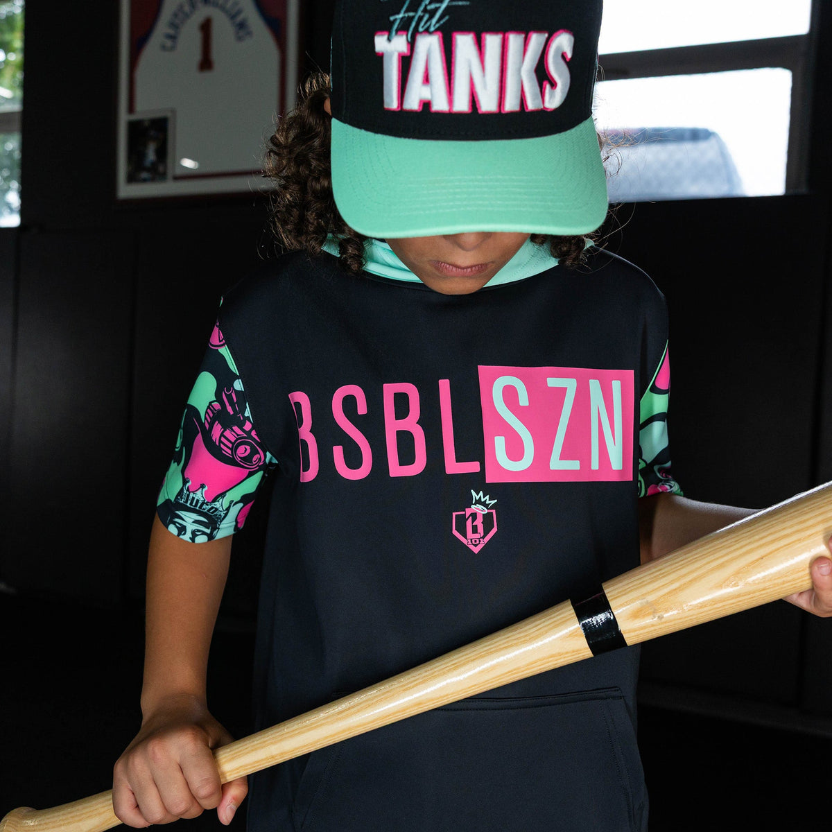 King Of JUCO BSBL-SZN Youth Short Sleeve Hoodie V3