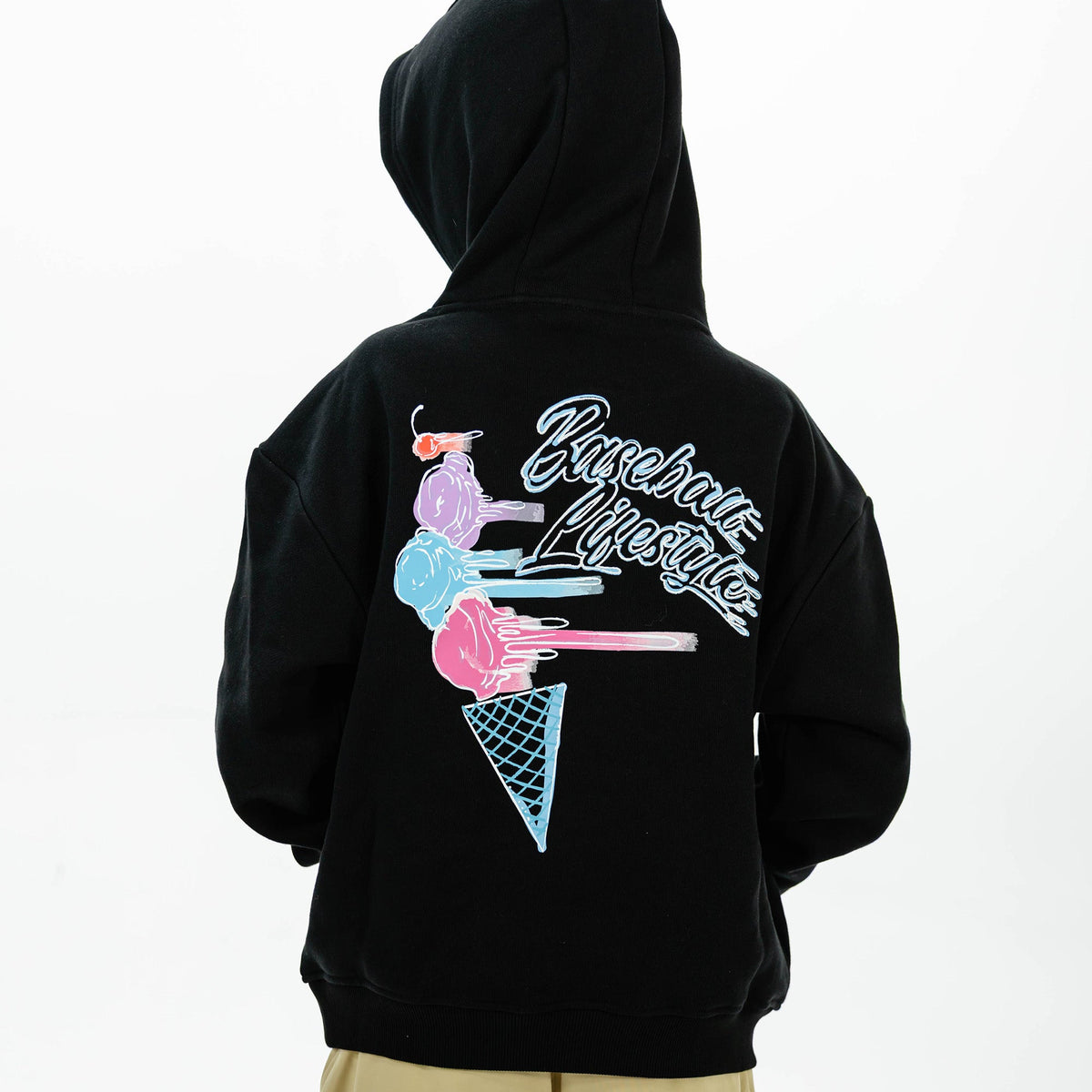 Fastball Scoops Youth Hoodie - Black