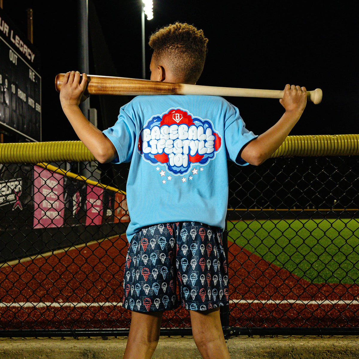 Scoops Ice Cream Youth Shorts - Navy
