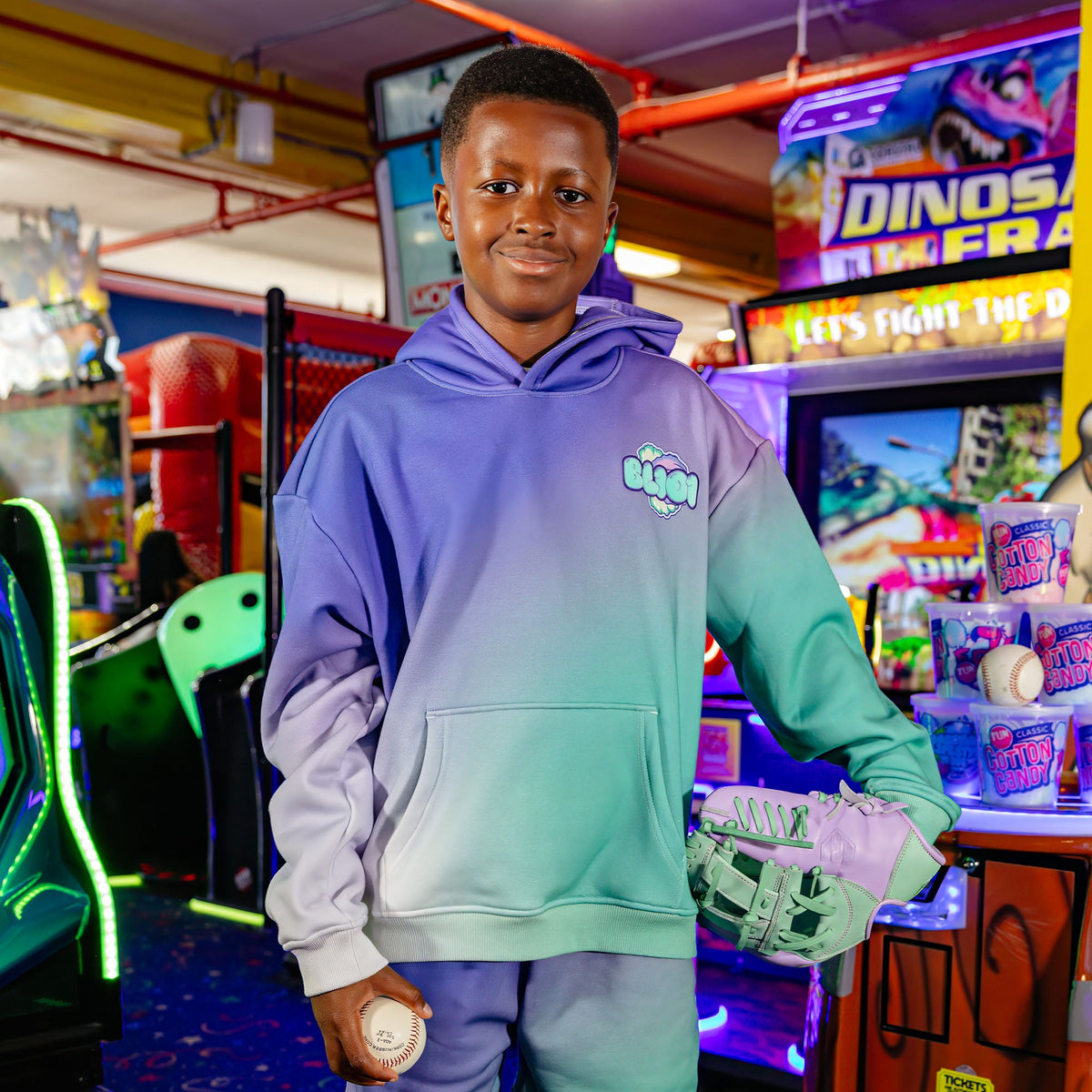 Cotton Candy Youth Hoodie - Galaxy Grape