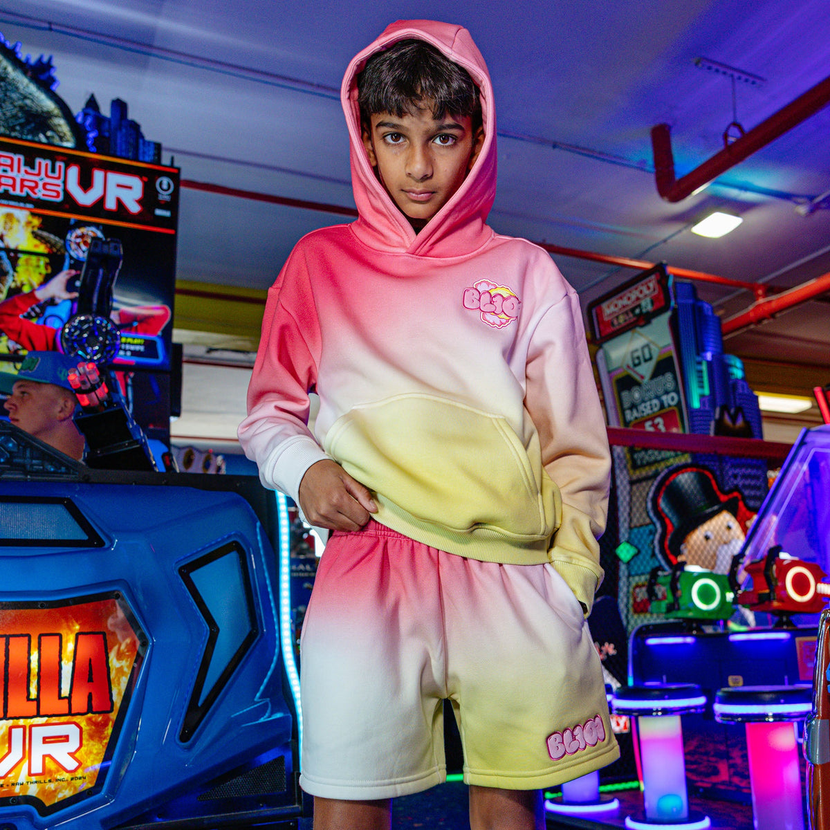 Cotton Candy Youth Sweatshorts - Pink Lemonade