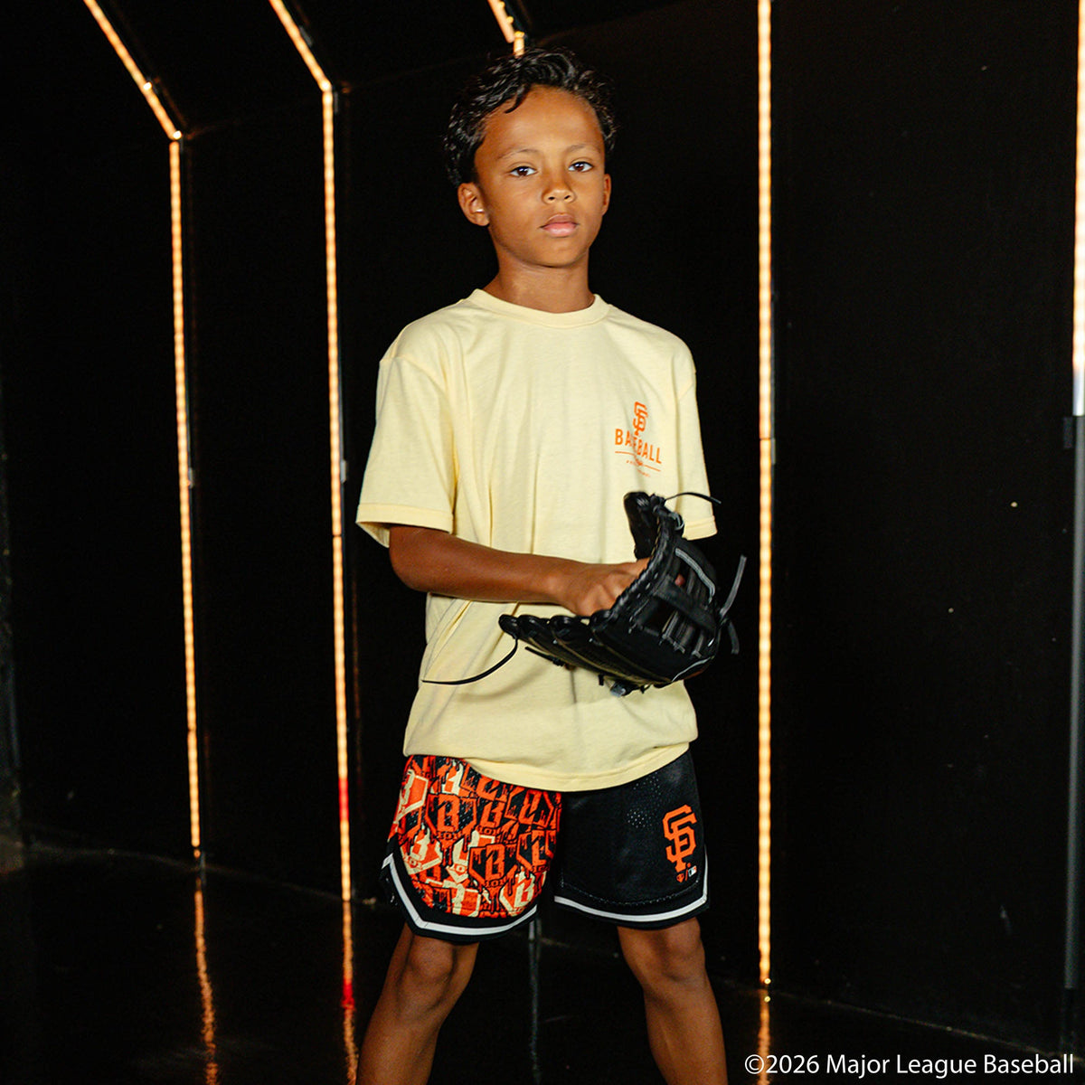 San Francisco Giants Sticker Youth Court Shorts