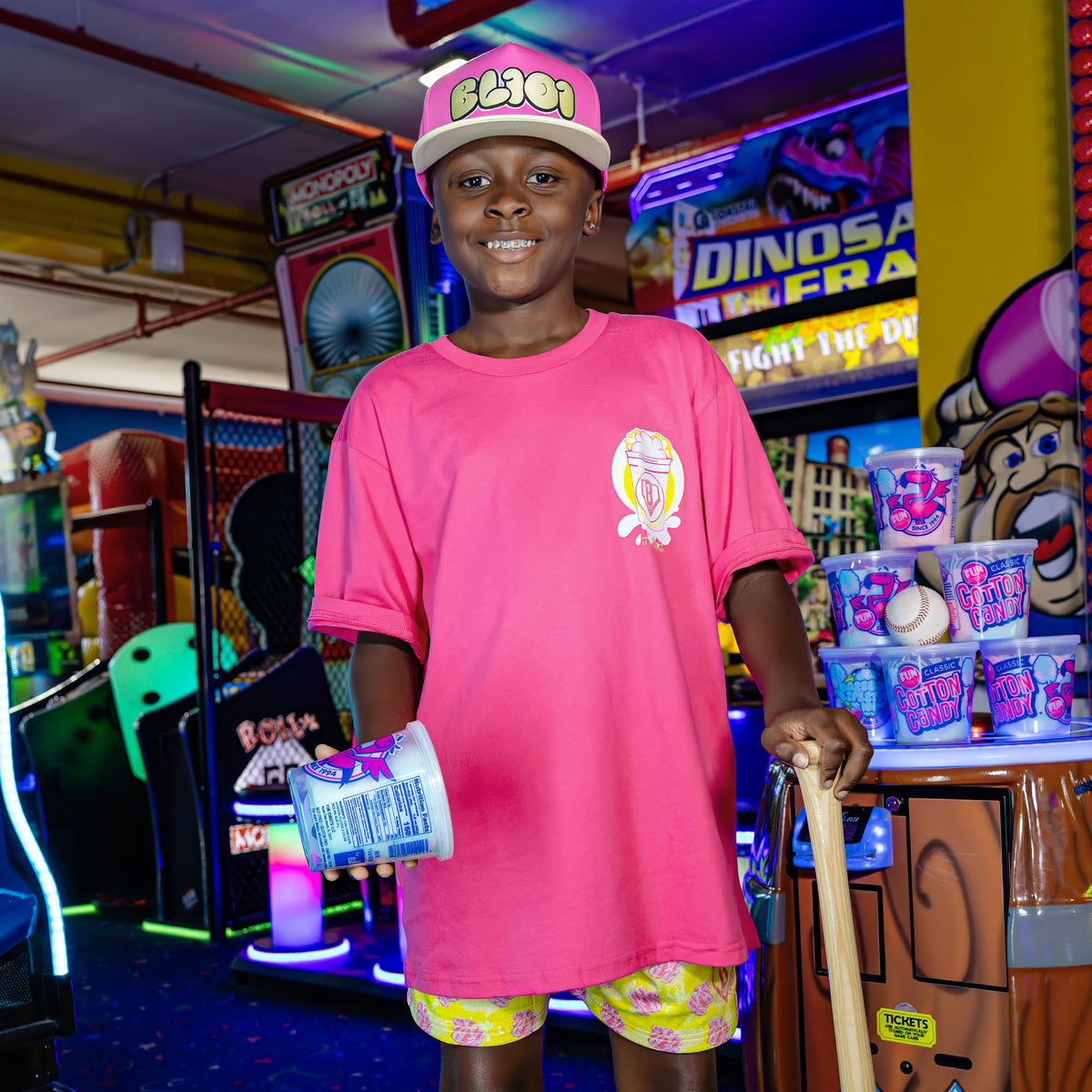 Home Run Sugar Youth Shorts - Pink Lemonade