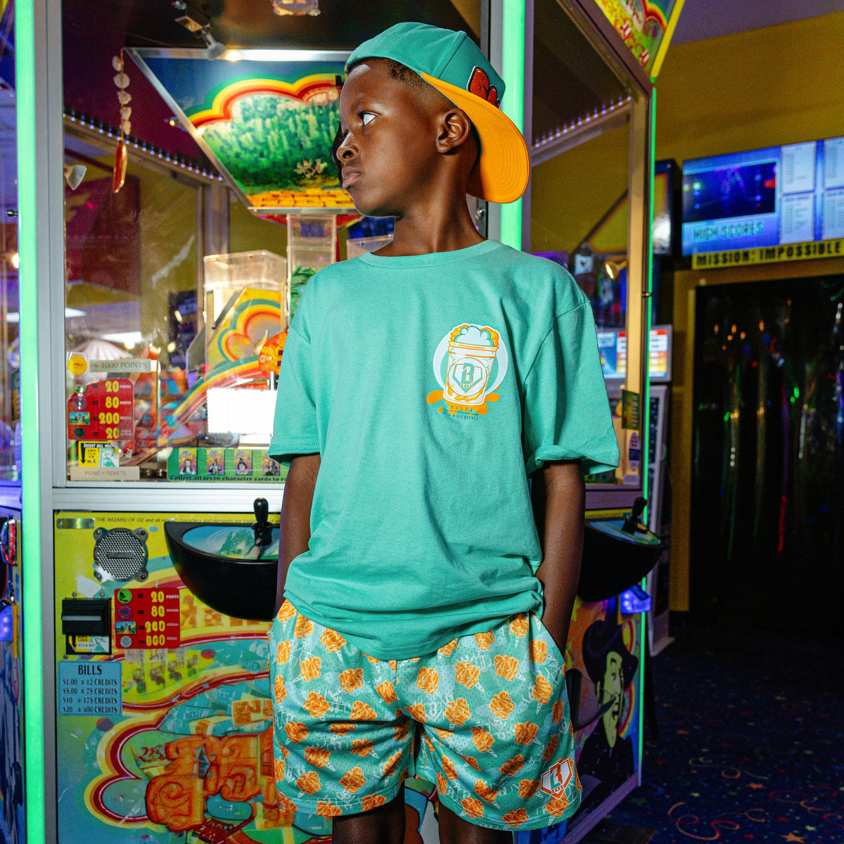 Home Run Sugar Youth Shorts - Tangerine Freeze
