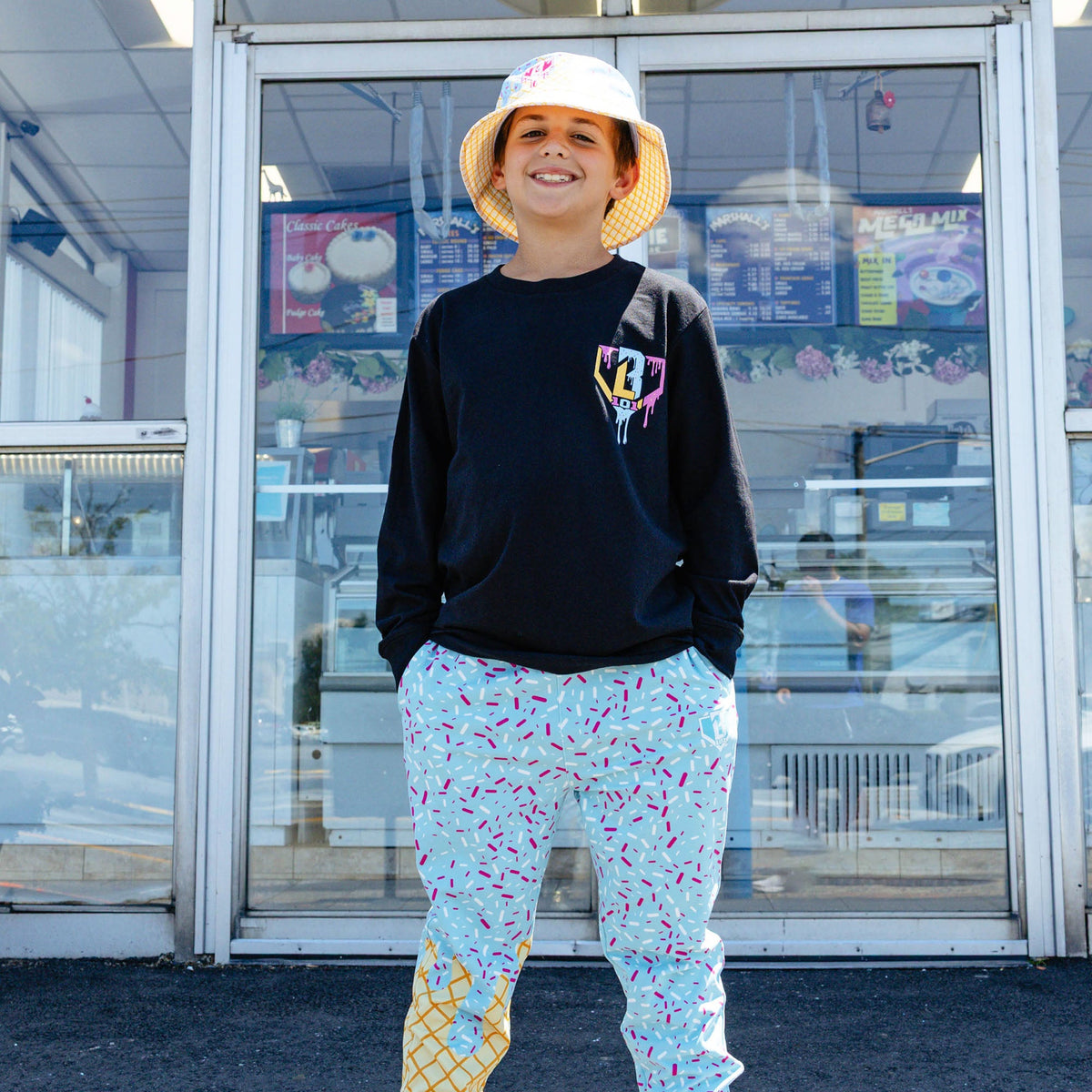 Ice Cream Youth Long Sleeve Tee - Cotton Candy