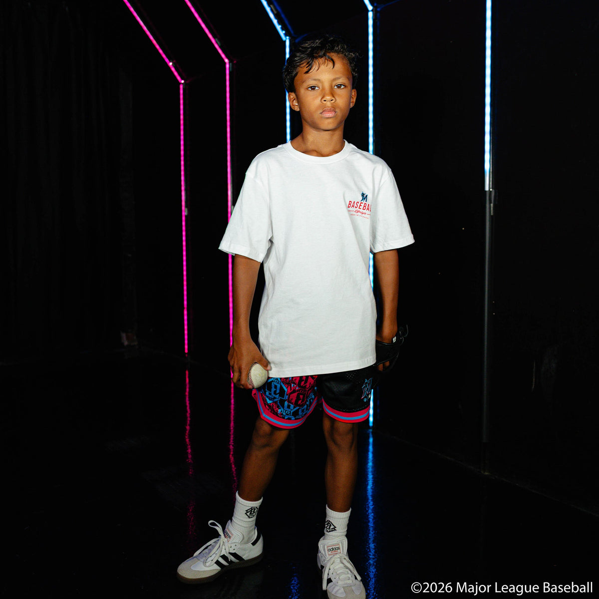 Miami Marlins Sticker Youth Court Shorts