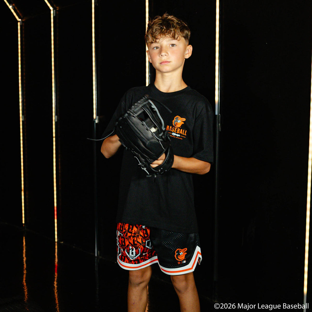 Baltimore Orioles Sticker Youth Court Shorts