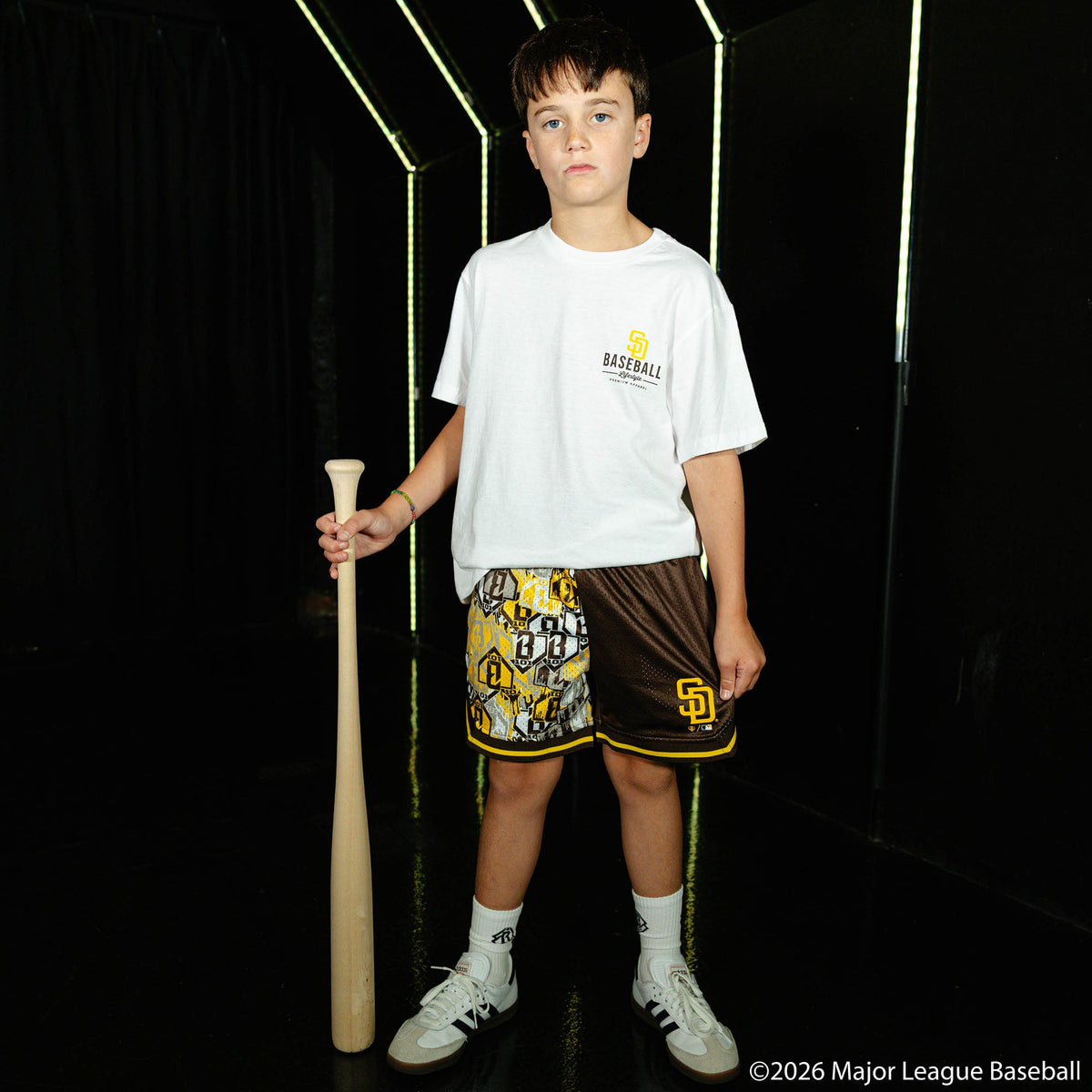 San Diego Padres Sticker Youth Court Shorts