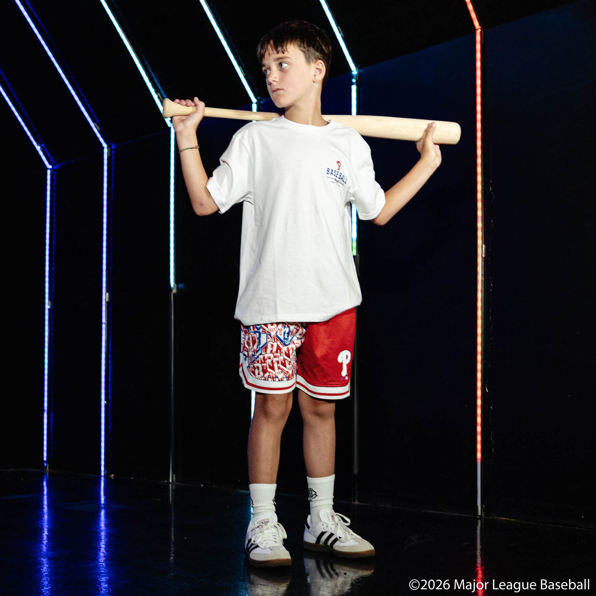 Philadelphia Phillies Sticker Youth Court Shorts