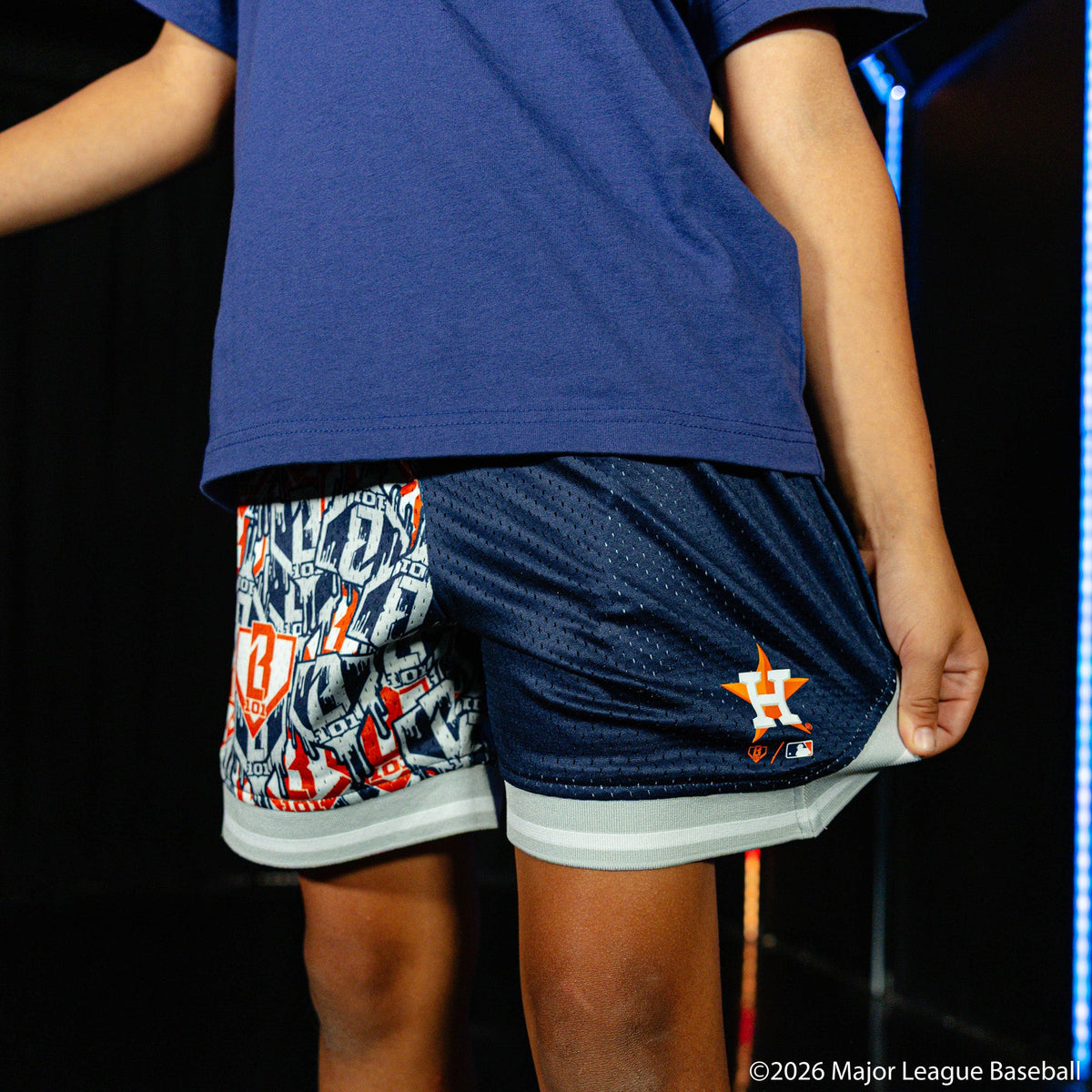 Houston Astros Sticker Youth Court Shorts