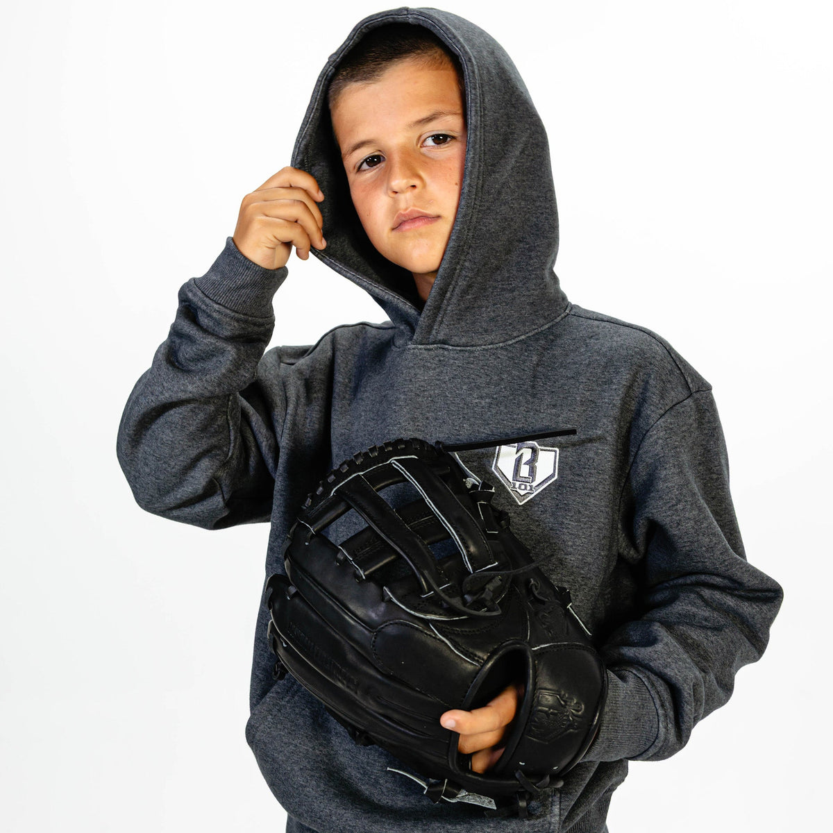 Baseline Youth Hoodie - Heather Charcoal