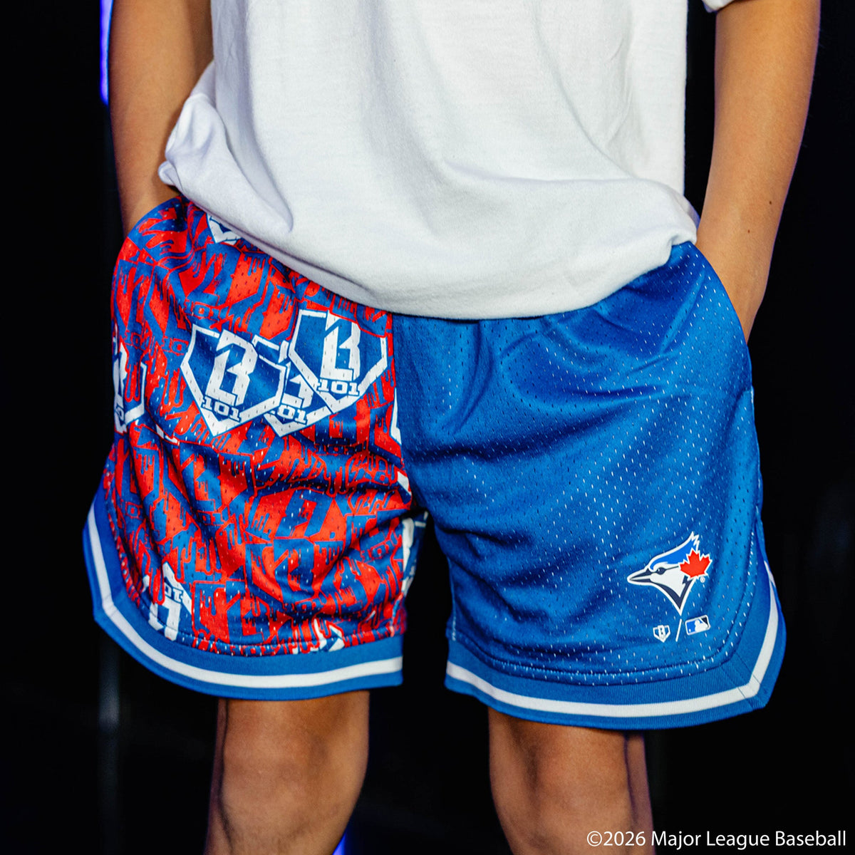 Toronto Blue Jays Sticker Youth Court Shorts