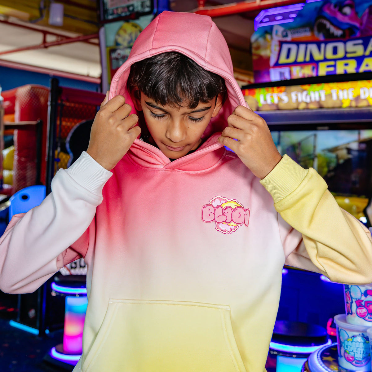 Cotton Candy Youth Hoodie - Pink Lemonade
