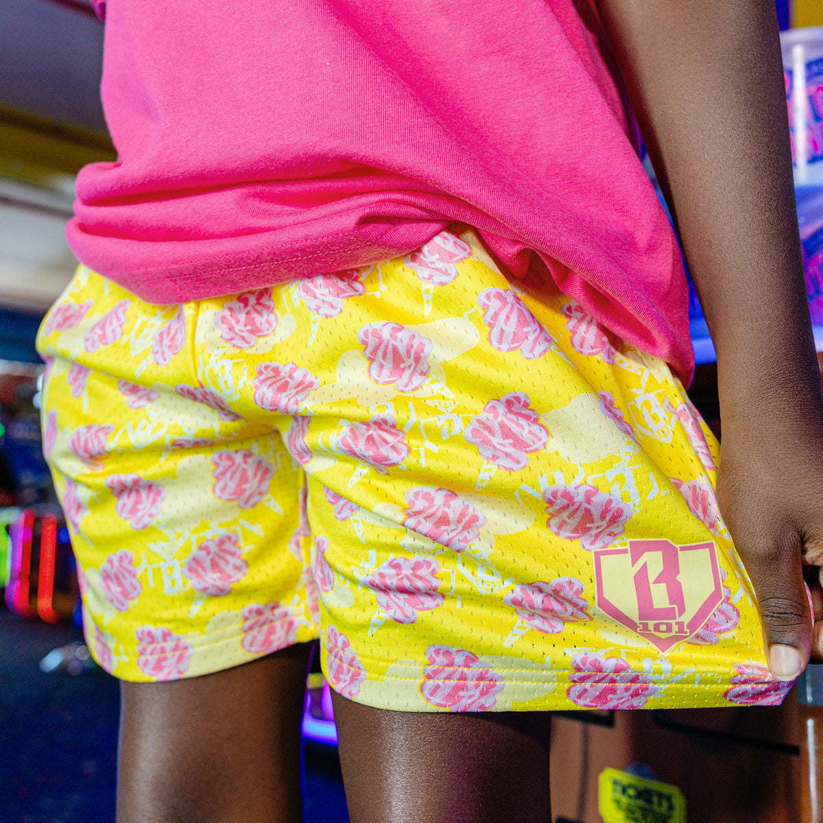 Home Run Sugar Youth Shorts - Pink Lemonade